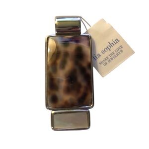 PENDANT Lia Sophia Sumatra Tortise Shell & Mother of Pearl Silver Slide